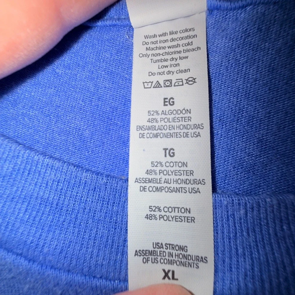 Bella Canvas Grow Rich Grow T-Shirt Mens XL Blue Good Graphic Pot‎ Leaf Humor